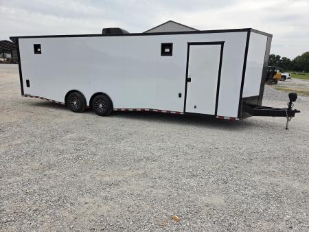 New 2027 Rock Solid 8.5X28 TANDEM 14K CARGO W/7' HEIGHT FINISHED INTERIOR FRONT CABINETS ELECTRIC JACK & A/C
