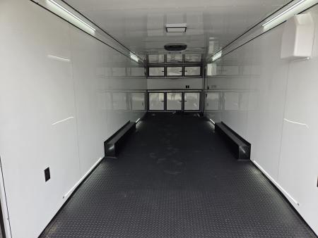 New 2027 Rock Solid 8.5X28 TANDEM 14K CARGO W/7' HEIGHT FINISHED INTERIOR FRONT CABINETS ELECTRIC JACK & A/C