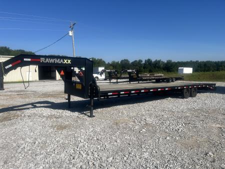Used 2024 RawMaxx  REPO  102X34 GOOSENECK DECKOVER 14K Equipment Trailer