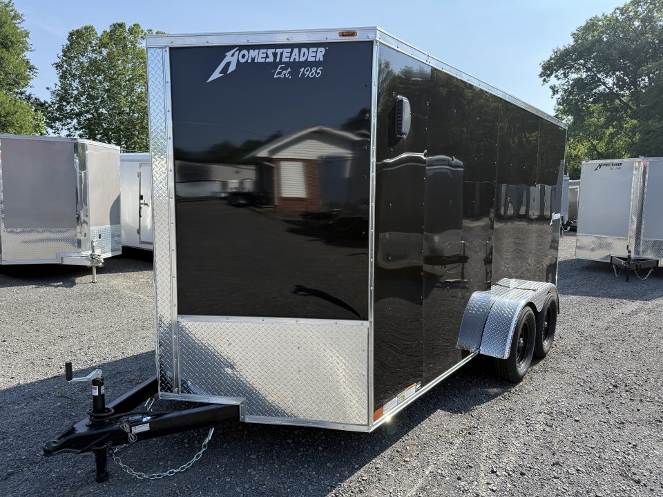 New 2027 Homesteader 7x16IT V-Nose - 7' Interior - BLACK Cargo / Enclosed Trailer