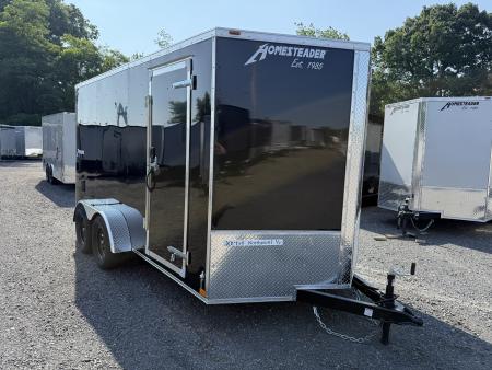 New 2027 Homesteader 7x16IT V-Nose - 7' Interior - BLACK Cargo / Enclosed Trailer