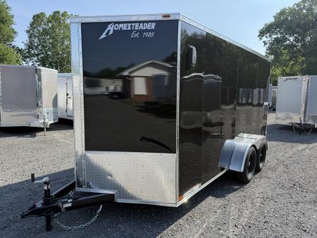 New 2027 Homesteader 7x16IT V-Nose - 7' Interior - BLACK Cargo / Enclosed Trailer