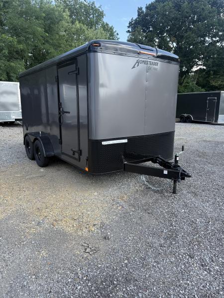 New 2027 Homesteader 7x14 Cargo Trailer - SWING Door - GRAY W/ BLACKOUT
