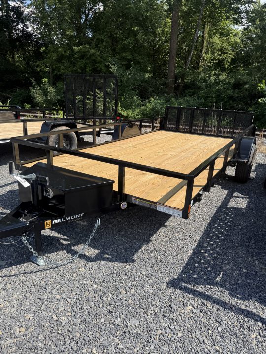 New 2026 Belmont - 6x14 Utility Trailer - BLACK - BI-FOLD TAILGATE W/ TOOLBOX