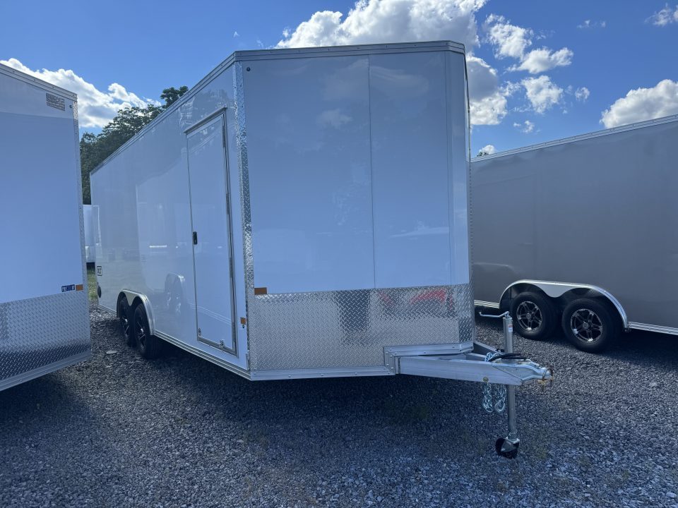 New 2027 E-Z Hauler EZEC8.5X20CH XLT PRO 10K 71 SERIES Car Hauler ELITE ESCAPE DOOR, REAR CANOPY, 7 FT 1 INCH INTERIOR HEIGHT, FREE ALUMINUM WHEEL UPGRADE