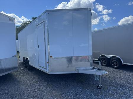 New 2027 E-Z Hauler EZEC8.5X20CH XLT PRO 10K 71 SERIES Car Hauler ELITE ESCAPE DOOR, REAR CANOPY, 7 FT 1 INCH INTERIOR HEIGHT, FREE ALUMINUM WHEEL UPGRADE