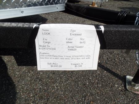 New 2027 Look Trailers 6' X 10' Enclosed ST Single Axle Model Cargo / Enclosed Trailer
