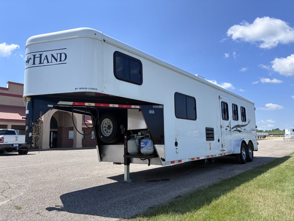 Used 2016 Bison Trailers 3H 11' LQ Horse Trailer