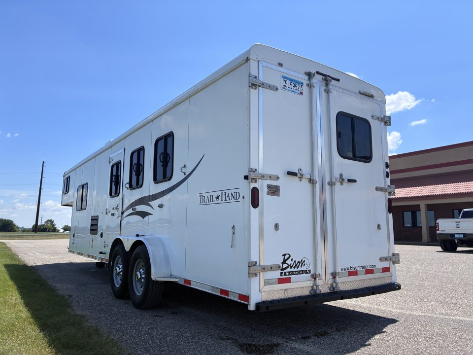 Used 2016 Bison Trailers 3H 11' LQ Horse Trailer