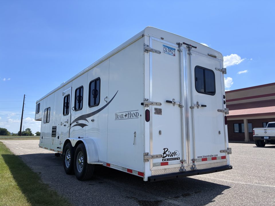Used 2016 Bison Trailers 3H 11' LQ Horse Trailer