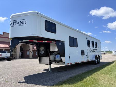 Used 2016 Bison Trailers 3H 11' LQ Horse Trailer