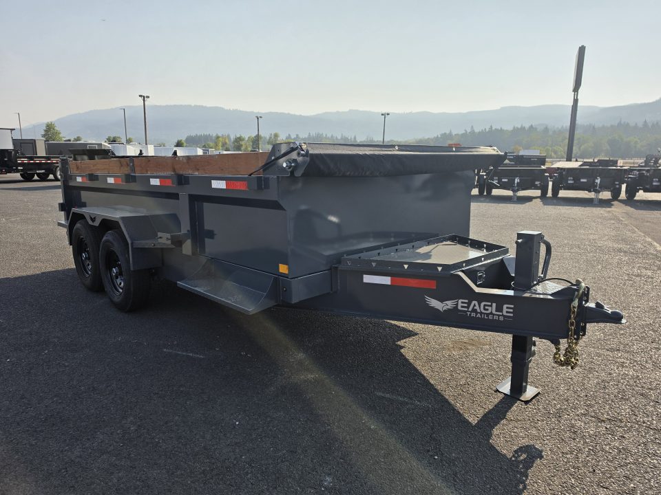 New 2027 Eagle 7X14 Venture Pro LOADED Dump Trailer w/ 24" Sidewalls 14K GVWR