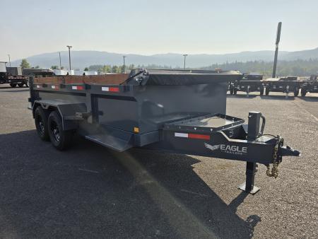 New 2027 Eagle 7X14 Venture Pro LOADED Dump Trailer w/ 24" Sidewalls 14K GVWR