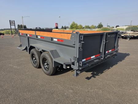 New 2027 Eagle 7X14 Venture Pro LOADED Dump Trailer w/ 24" Sidewalls 14K GVWR