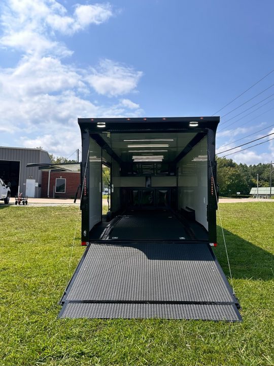 New 2026 Luxe 8.5x28 Race Trailer - Finished Interior- 7000lb Spread Torsion - Recessed E-Track-Full Escape Door-Removable Fender