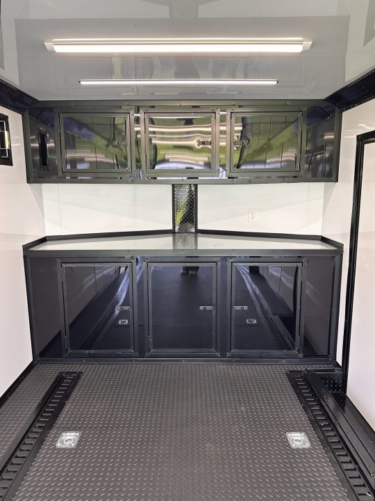 New 2026 Luxe 8.5x28 Race Trailer - Finished Interior- 7000lb Spread Torsion - Recessed E-Track-Full Escape Door-Removable Fender