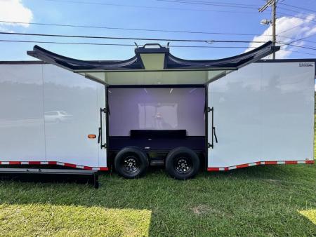 New 2026 Luxe 8.5x28 Race Trailer - Finished Interior- 7000lb Spread Torsion - Recessed E-Track-Full Escape Door-Removable Fender