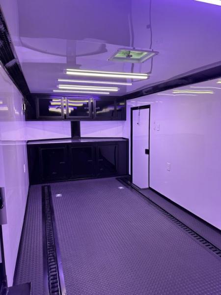New 2026 Luxe 8.5x28 Race Trailer - Finished Interior- 7000lb Spread Torsion - Recessed E-Track-Full Escape Door-Removable Fender