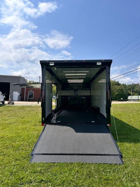 New 2026 Luxe 8.5x28 Race Trailer - Finished Interior- 7000lb Spread Torsion - Recessed E-Track-Full Escape Door-Removable Fender
