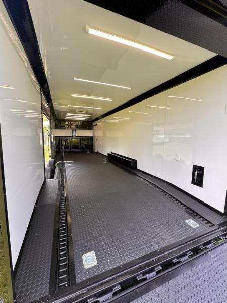 New 2026 Luxe 8.5x28 Race Trailer - Finished Interior- 7000lb Spread Torsion - Recessed E-Track-Full Escape Door-Removable Fender