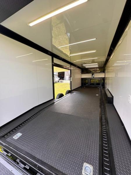 New 2026 Luxe 8.5x28 Race Trailer - Finished Interior- 7000lb Spread Torsion - Recessed E-Track-Full Escape Door-Removable Fender