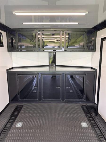 New 2026 Luxe 8.5x28 Race Trailer - Finished Interior- 7000lb Spread Torsion - Recessed E-Track-Full Escape Door-Removable Fender