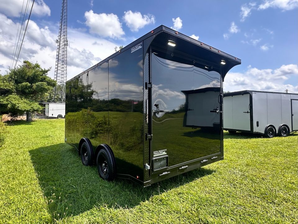 New 2026 Luxe 8.5x16 Car Hauler-5200 Torsion- Black poly- Blackout- Enclosed Trailer