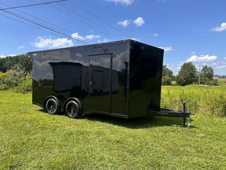 New 2026 Luxe 8.5x16 Car Hauler-5200 Torsion- Black poly- Blackout- Enclosed Trailer