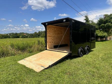 New 2026 Luxe 8.5x16 Car Hauler-5200 Torsion- Black poly- Blackout- Enclosed Trailer