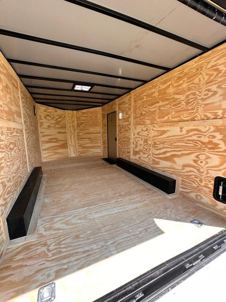 New 2026 Luxe 8.5x16 Car Hauler-5200 Torsion- Black poly- Blackout- Enclosed Trailer