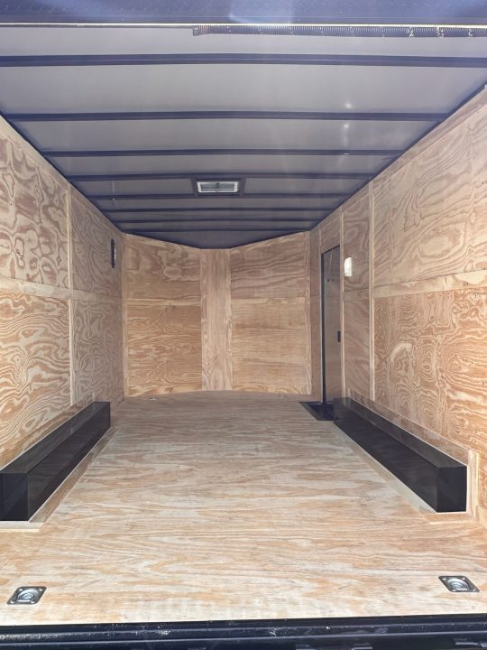 New 2026 Luxe 8.5x16 Car Hauler-5200 Torsion- White poly- Blackout- Enclosed Trailer