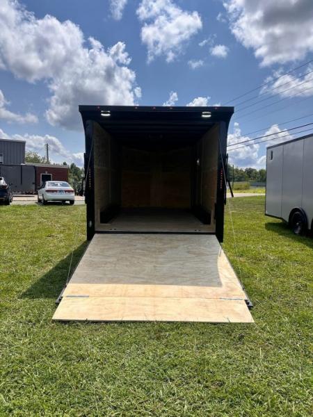 New 2026 Luxe 8.5x16 Car Hauler-5200 Torsion- White poly- Blackout- Enclosed Trailer
