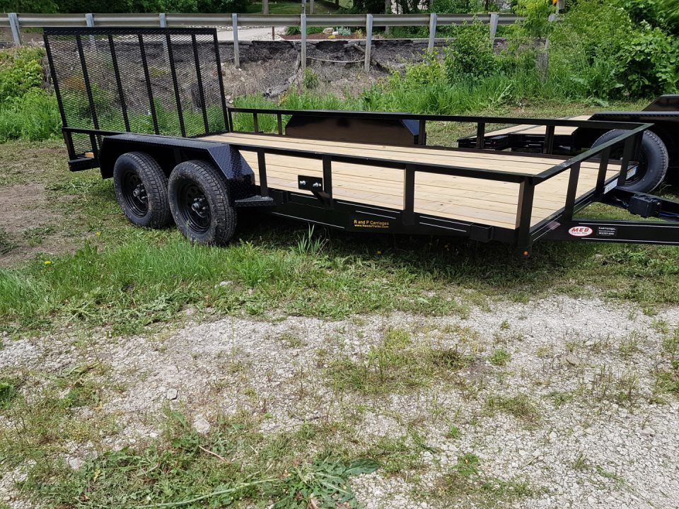 New 2026 MEB 77" x 16' Utility Trailer with Ramp Gate – 7K GVWR