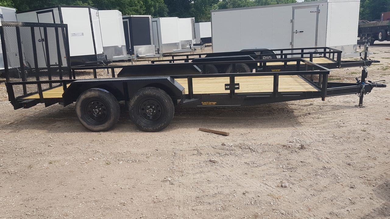 New 2026 MEB 77" x 16' Utility Trailer with Ramp Gate – 7K GVWR