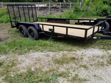 New 2026 MEB 77" x 16' Utility Trailer with Ramp Gate – 7K GVWR