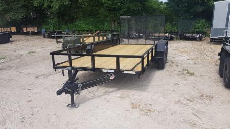New 2026 MEB 77" x 16' Utility Trailer with Ramp Gate – 7K GVWR