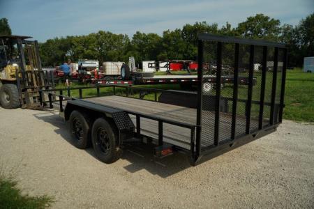 New 2026 MEB 77" x 16' Utility Trailer with Ramp Gate – 7K GVWR