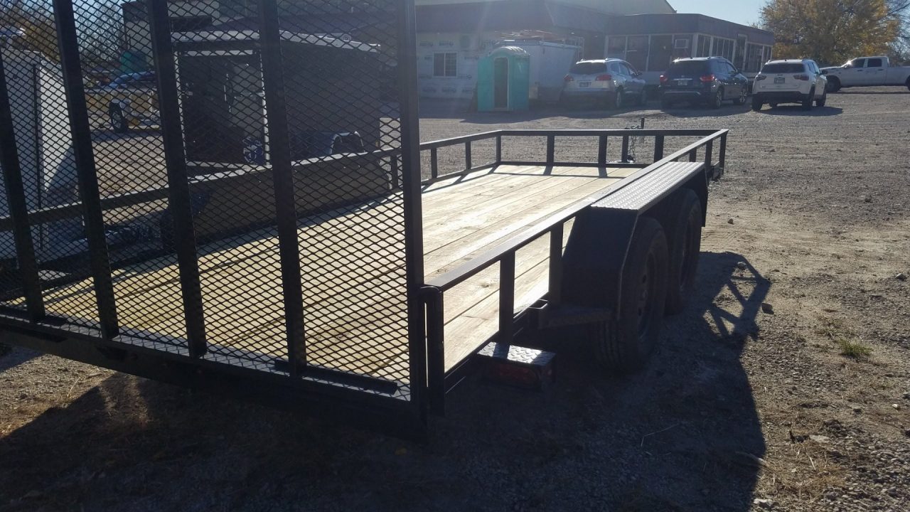 New 2026 MEB 77" x 16' Utility Trailer with Ramp Gate – 7K GVWR