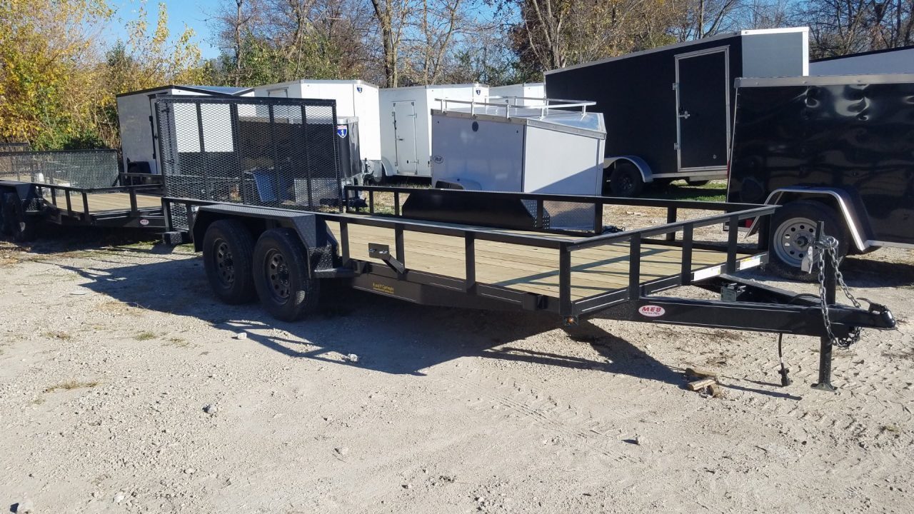 New 2026 MEB 77" x 16' Utility Trailer with Ramp Gate – 7K GVWR