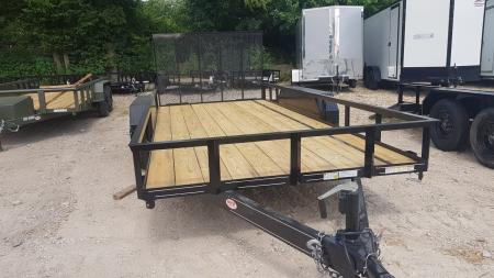 New 2026 MEB 77" x 16' Utility Trailer with Ramp Gate – 7K GVWR