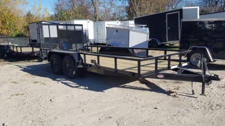 New 2026 MEB 77" x 16' Utility Trailer with Ramp Gate – 7K GVWR