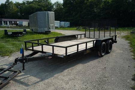 New 2026 MEB 77" x 16' Utility Trailer with Ramp Gate – 7K GVWR