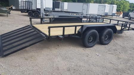 New 2026 MEB 83" x 16' Utility Trailer with Ramp Gate – 7K GVWR