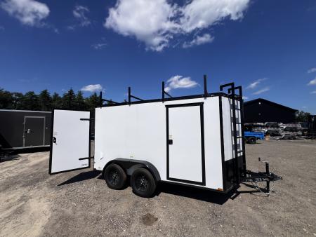 New 2026 Panther Cargo 7x12 +2ft V-Nose /.080 Polycore /Blackout Package/ Contractor Package - 7000 GVW
