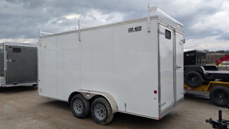New 2026 Car Mate 7x16 HD Custom Contractor Trailer w/ Barn Doors