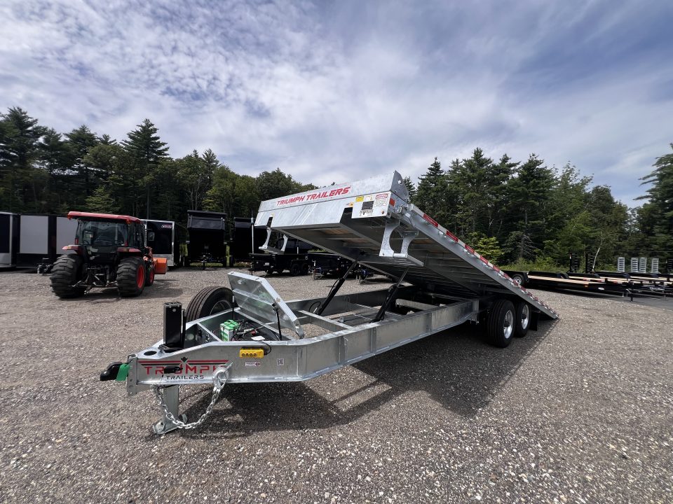 New 2027 Triumph galvanized 102x24 full power tilt deckover/12'' I-Beam/ Hydro Jacks / Wireless Remote & spare tire- 20k GVW