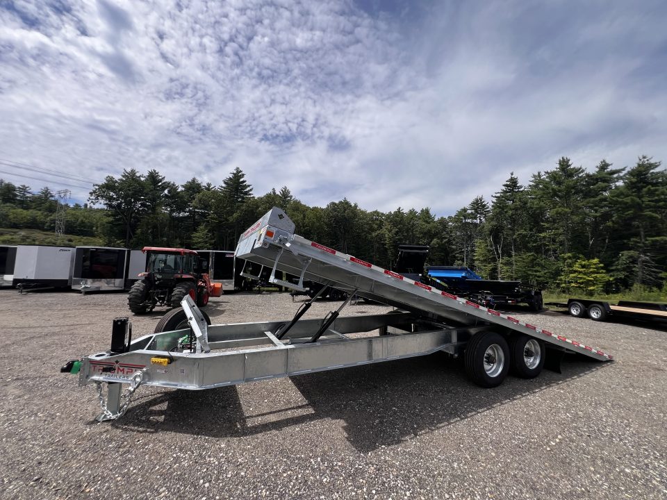 New 2027 Triumph galvanized 102x24 full power tilt deckover/12'' I-Beam/ Hydro Jacks / Wireless Remote & spare tire- 20k GVW