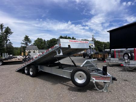 New 2027 Triumph galvanized 102x24 full power tilt deckover/12'' I-Beam/ Hydro Jacks / Wireless Remote & spare tire- 20k GVW