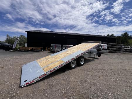 New 2027 Triumph galvanized 102x24 full power tilt deckover/12'' I-Beam/ Hydro Jacks / Wireless Remote & spare tire- 20k GVW