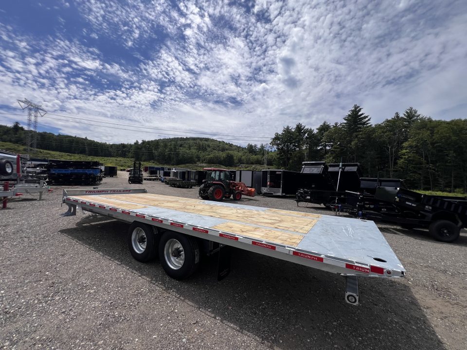 New 2027 Triumph galvanized 102x24 full power tilt deckover/12'' I-Beam/ Hydro Jacks / Wireless Remote & spare tire- 20k GVW